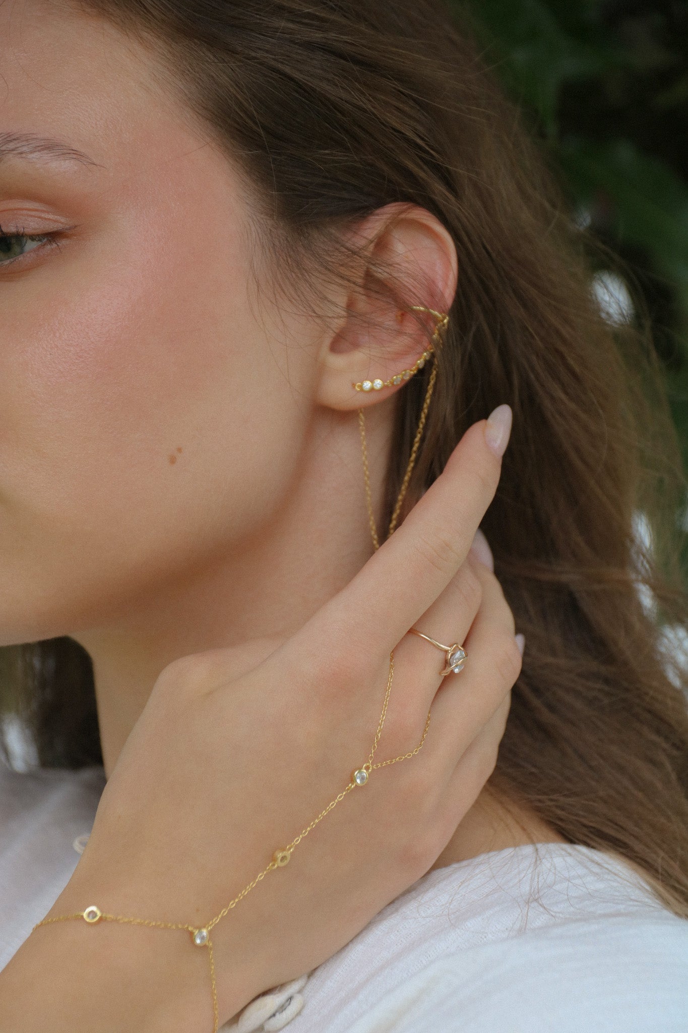 Tassel Teardrop Ear Cuff