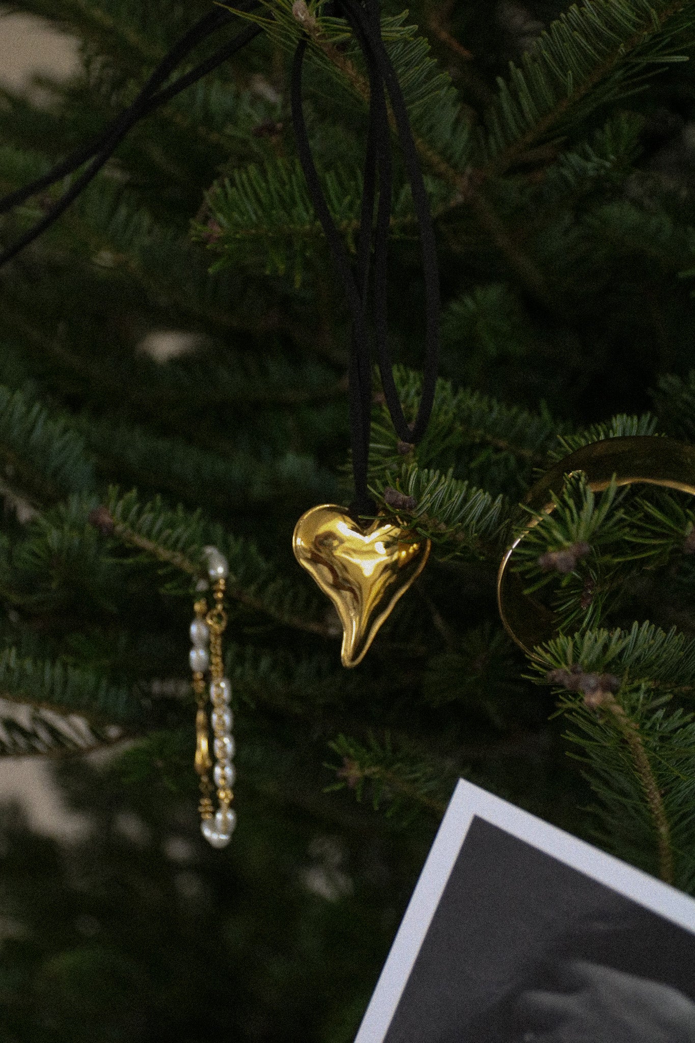 Abstract Heart Suede Pendant