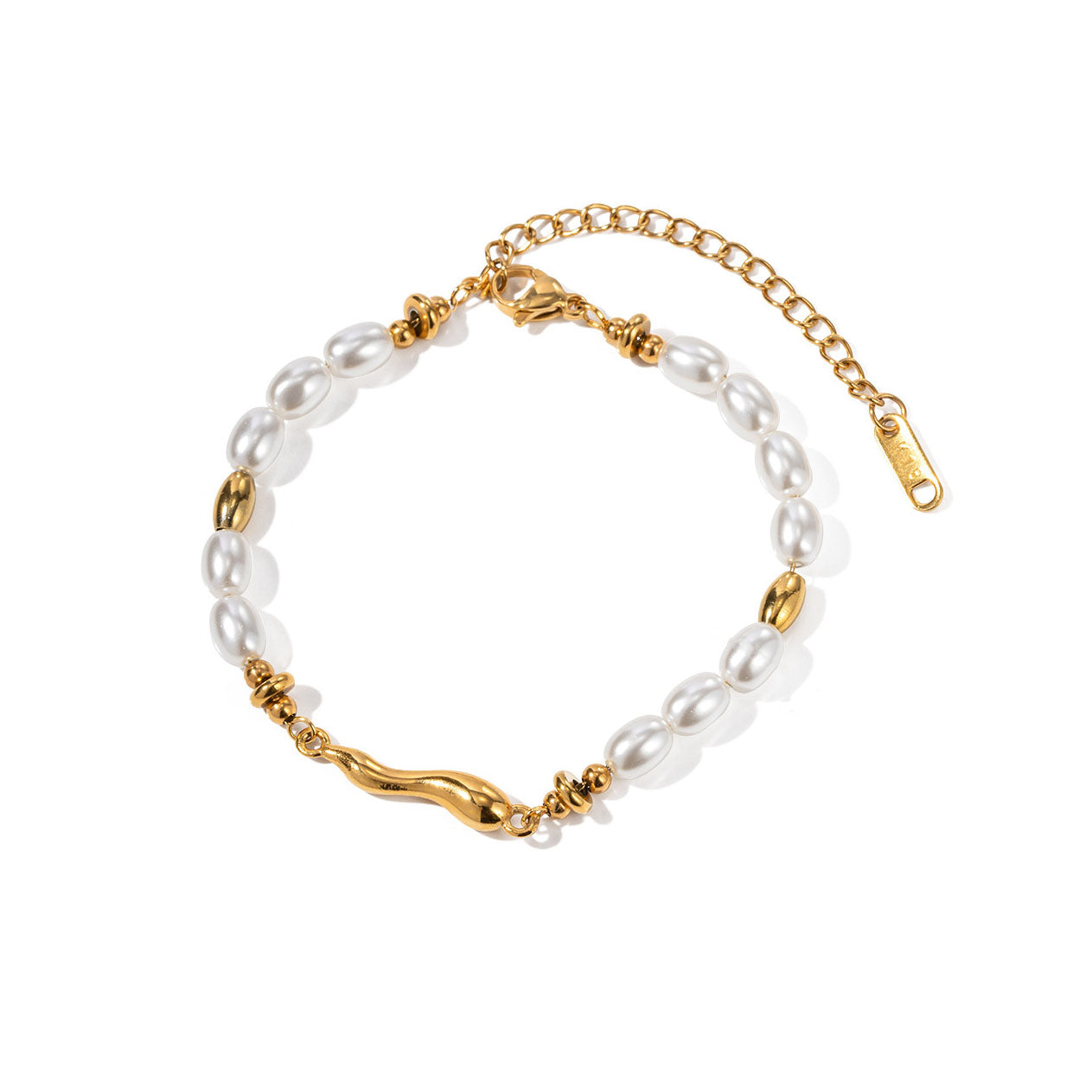 Pearl Beaded Abstract Bracelet