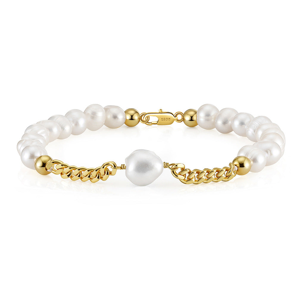 Single Pearl Chain Bracelet