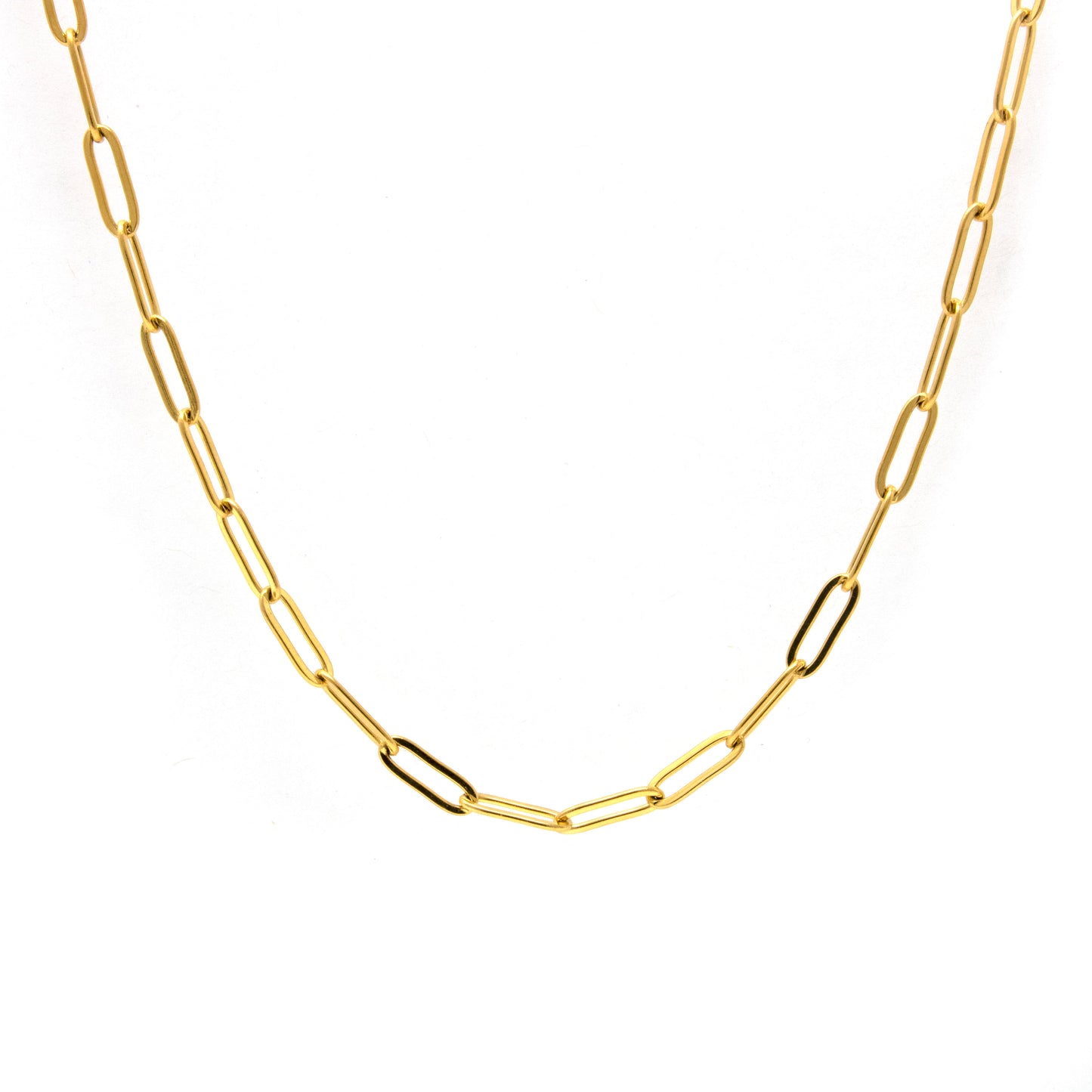 Gold Paperclip Chain - 4mm