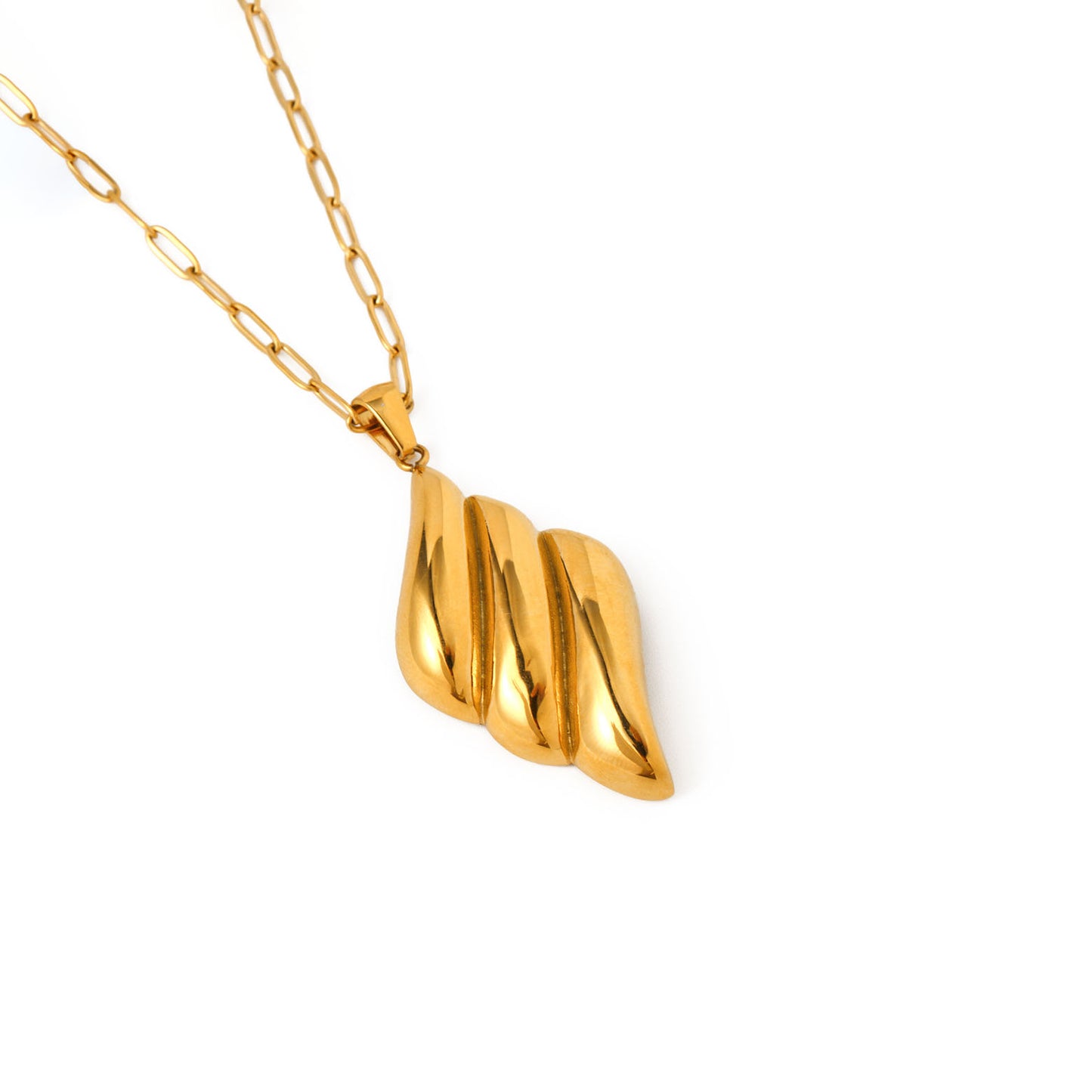 Croissant Paper Clip Necklace