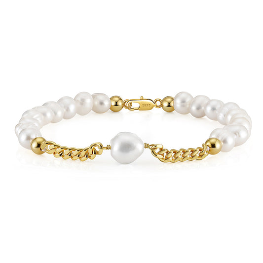 Single Pearl Chain Bracelet