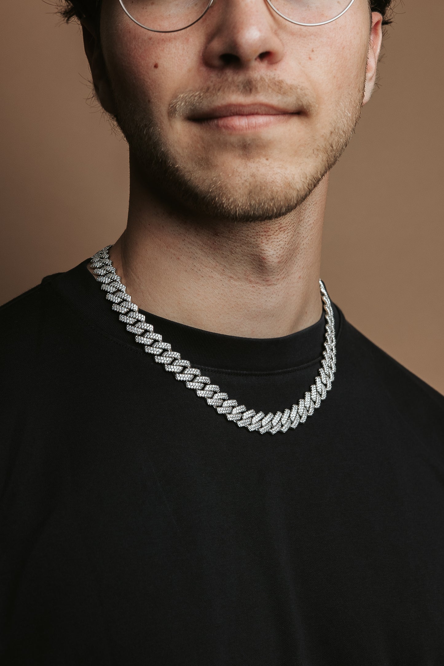 Silver Iced Out Cuban Link Chain - 13mm