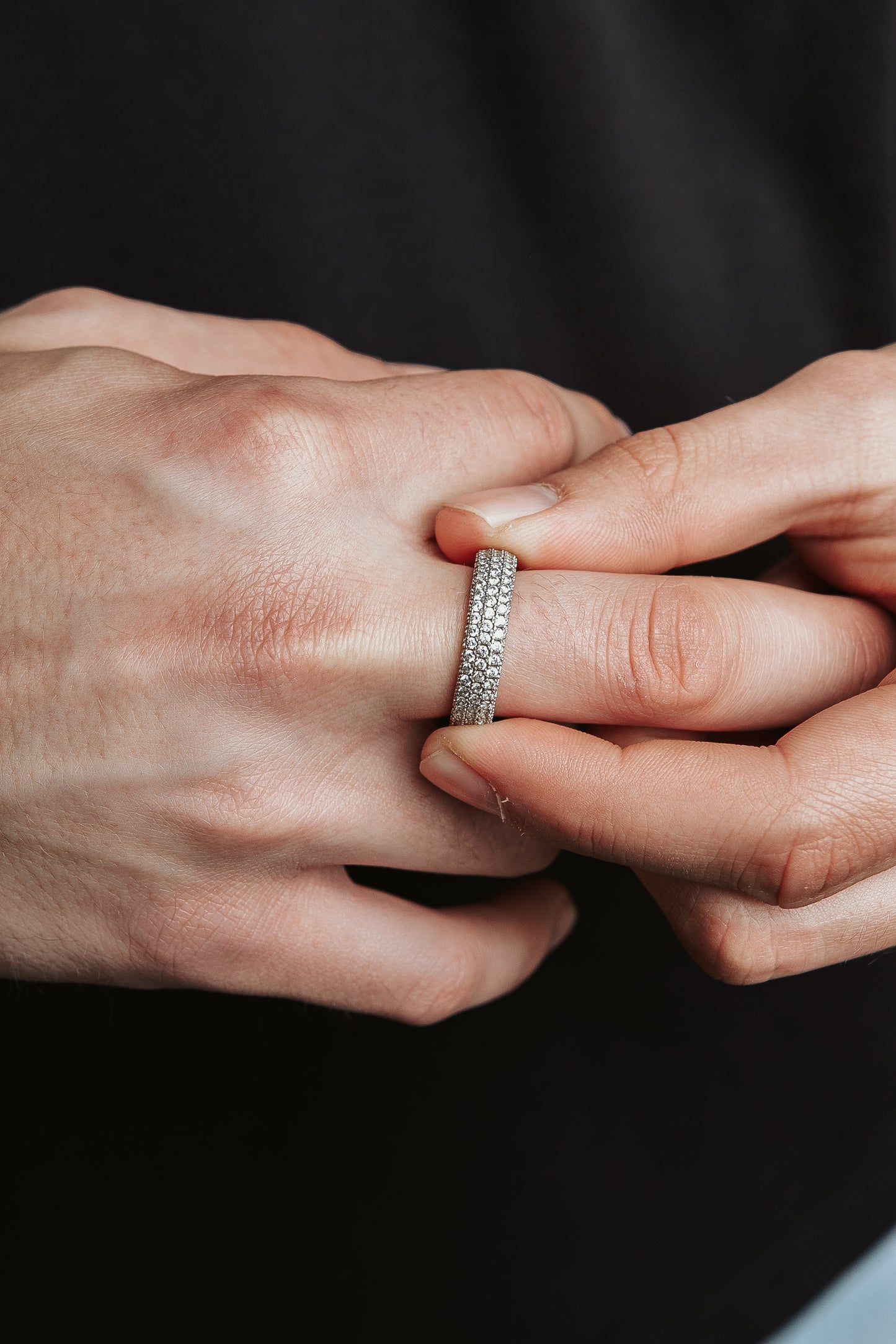 Iced Out Eternity Ring