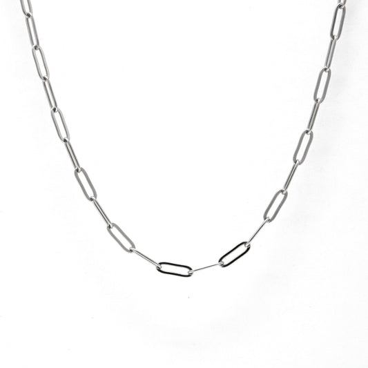 Silver Paperclip Chain - 4mm