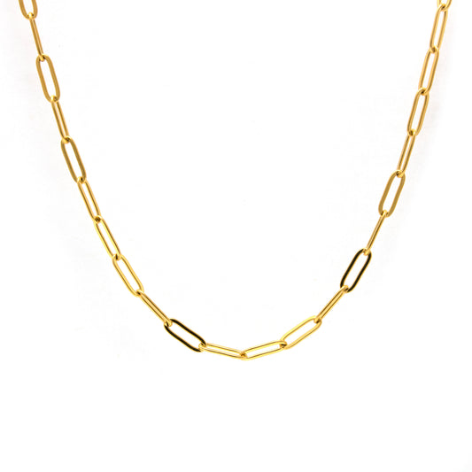 Gold Paperclip Chain - 4mm