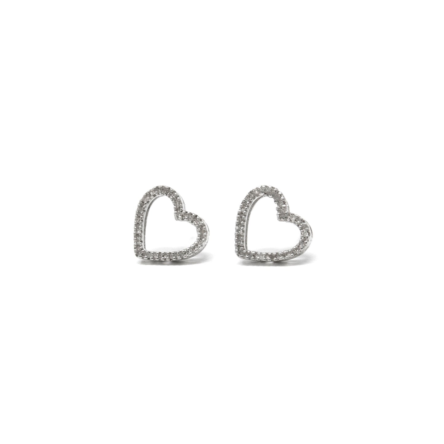 Diamond Heart Studs